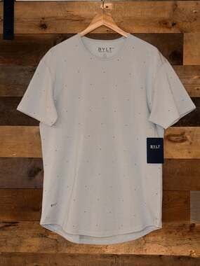 BYLT Premium Basics Drop-Cut Lux Polka Dot T-Shirt L